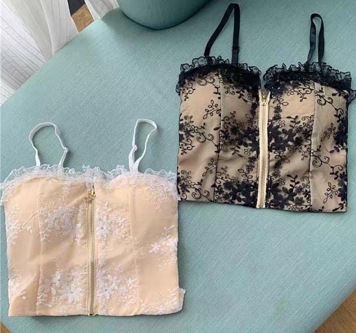 توب دانتيل بسحاب من الامان