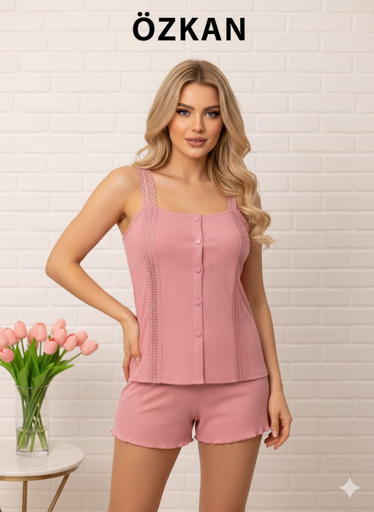 طقم شورت لانجري