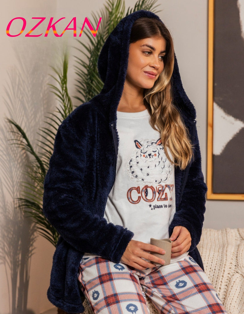 بيجامه 3 قطع قطيفه