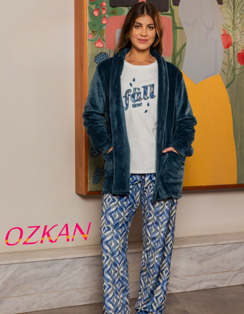 بيجامه جاكت 3 قطع