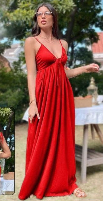 فستان ماكسي برباط