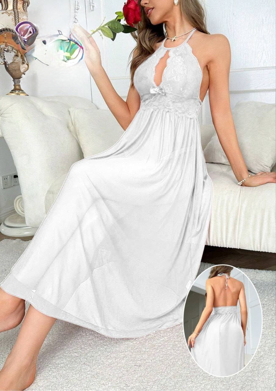 قميص نوم رومانسي بدانتيل