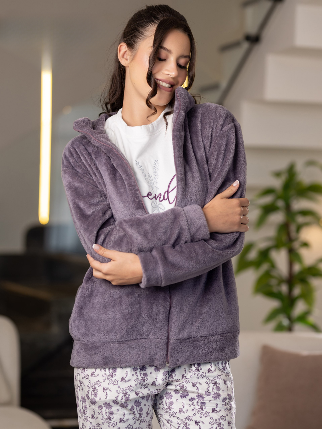 بيجامه 3 قطع بجاكت سوسته