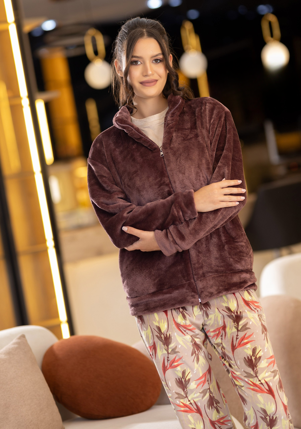 بيجامه 3 قطع جاكت سوسته