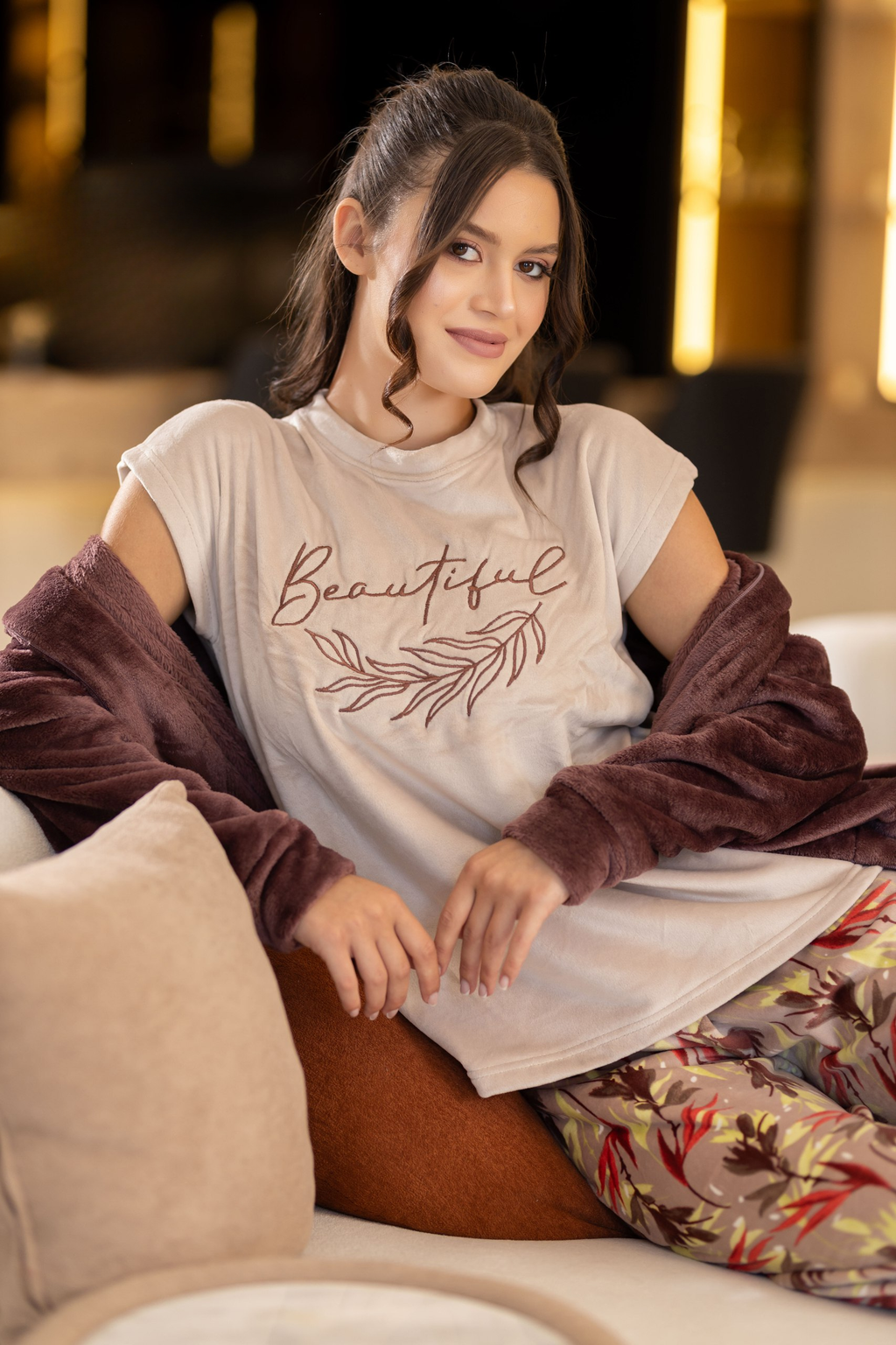 بيجامه 3 قطع جاكت سوسته