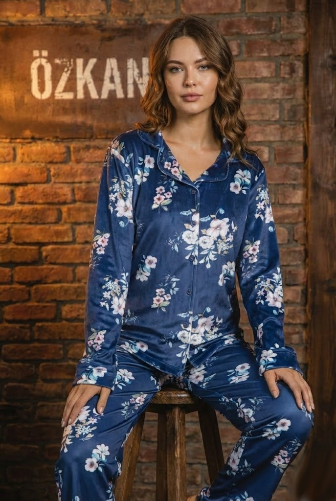 بيجامه قطيفه 2 قطعه