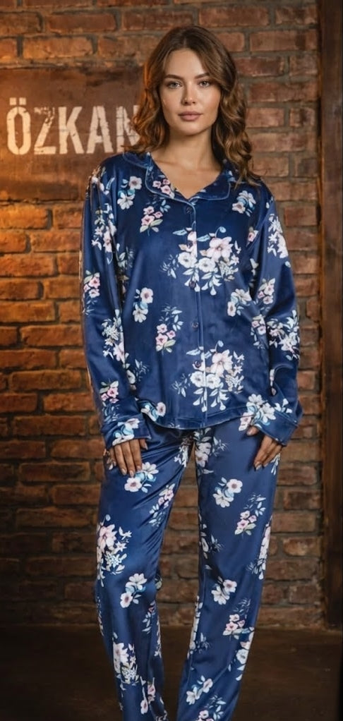 بيجامه قطيفه 2 قطعه